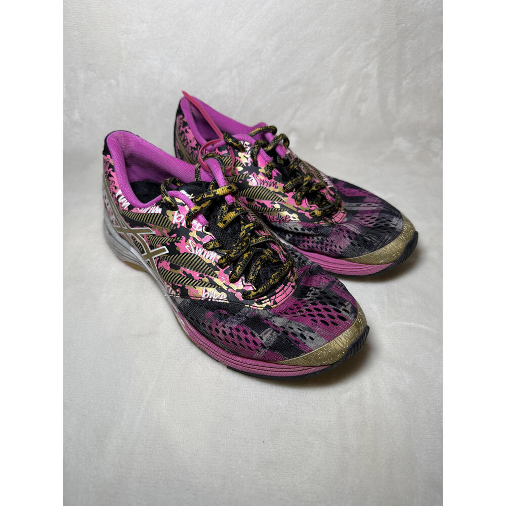 Asics Women's Sport Breast Cancer Special Running Shoes Pink Black Size 8